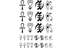 CAPTIVE DECALS Adinkra Egyptian Symbols 28 pcs Black Fused Glass Decals
