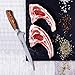 TUO Boning Knife, 7 inch Sharp Fillet Knife, with Woodgrain Pakkawood Handle, High Carbon Steel Kitchen Cutlery, Luxurious Gift Box Included - Fiery Phoenix Series