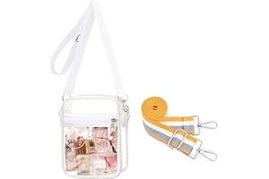 WEDDINGHELPER Clear Crossbody Bag, Clear Bag Stadium Approved, Clear Bag for Concerts