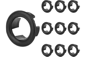 10pcs Sink Overflow Ring, Chrome Plated Bathroom Sink Overflow Trim Ring Cover Drain Hole Insert Cap for Kitchen Bathroom Bas