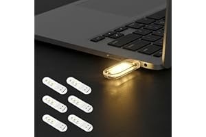 6Pcs USB Night Light—Mini USB LED Light Warm Glow,Portable Plug and Work,for Bedroom Hallway Reading Kitchen Office Travel