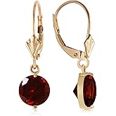 Galaxy Gold GG 14k Yellow Gold Garnet Dangle Earrings