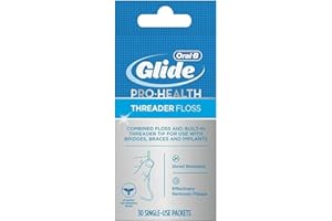 HUMEW Oral-B Threader Floss 30 Count: 6 Envelopes of 5 Threaders (Pack of 8)