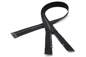 YKK #5 Nylon Coil Separating Lightweight Jacket Zipper - Color Black (1 Zipper per Pack) Made in USA (30 Inches)