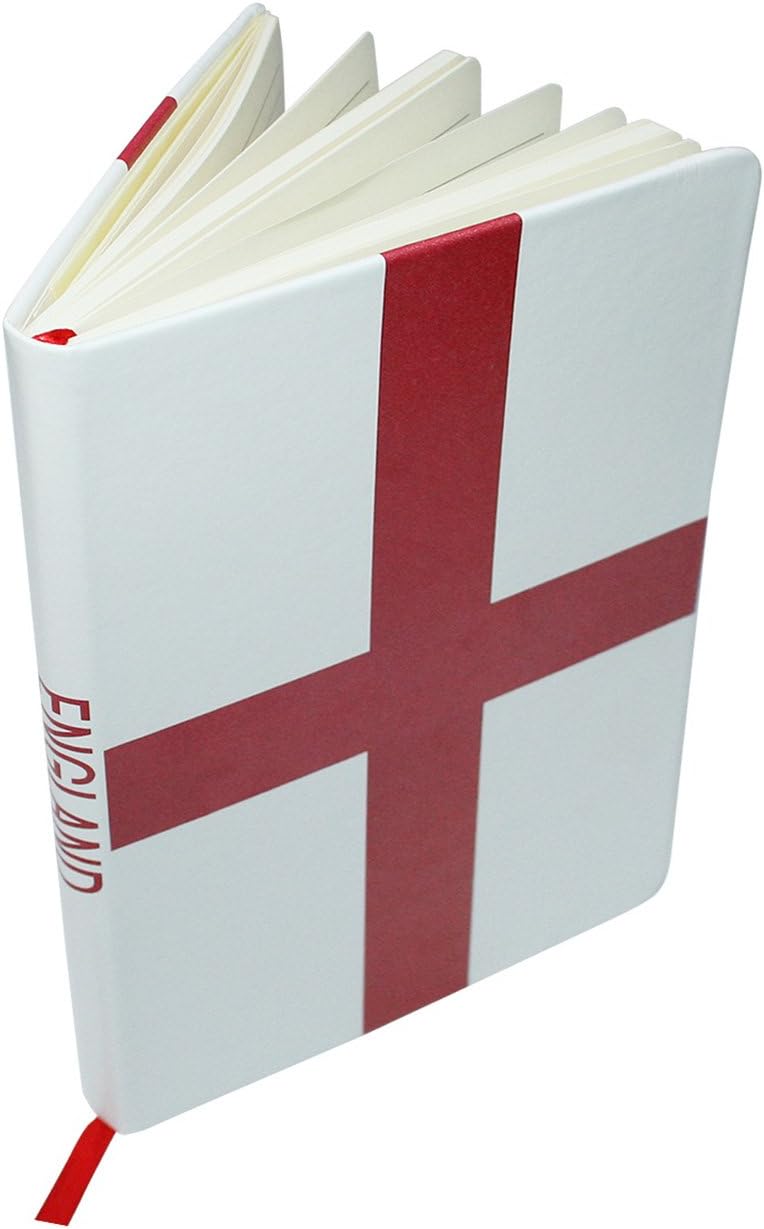 England Flag Notebook - Hardback A5, White, Red - Image 5