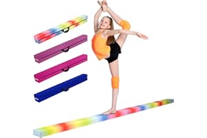 UMIKOOL DIRECT 7FT/8FT Balance Beam, Folding Floor Gymnastics Equipment for Gymnast Kids Adults, Non Slip Rubber Base, Professional Gymnastics Beam for Home Training