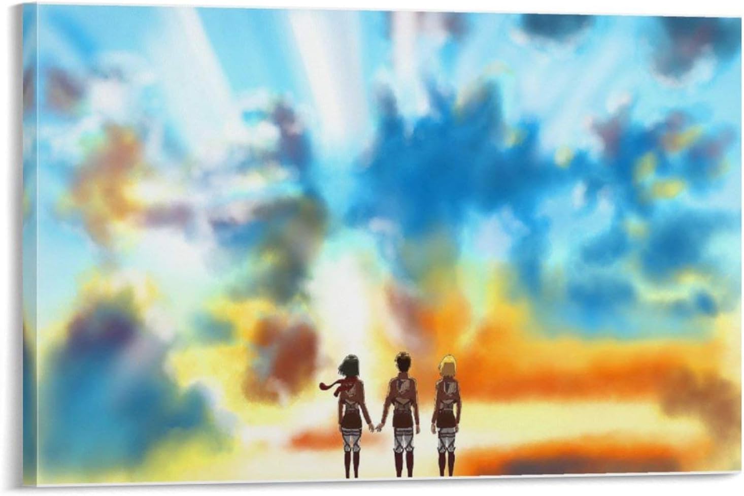 xingqisi Póster de cómic Eren Yeager Mikasa Ackerman Attack on Titan