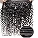 Klaiyi Hair 10A Brazilian Curly Virgin Hair Weave 3-pack Bundles with 4X4 Lace Closure Human hair extensions Natural Color (16 18 20+14 Free Part Closure)