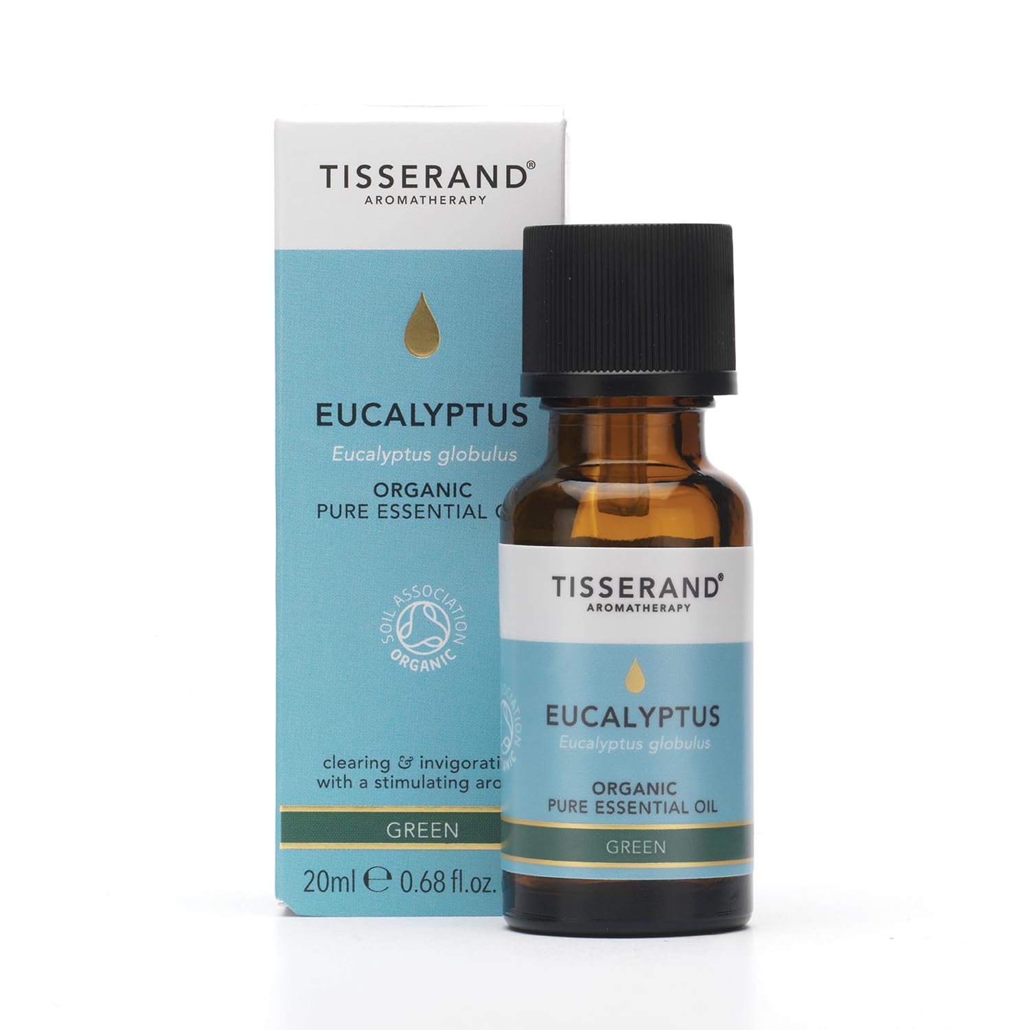 Tisserand Aromatherapy ,Eucalyptus - Organic Essential Oil ,Massage Oil, Aromatherapy Oil , Skin Oil, Oil For Diffuser ,100% Pure Essential Oil - 20ml