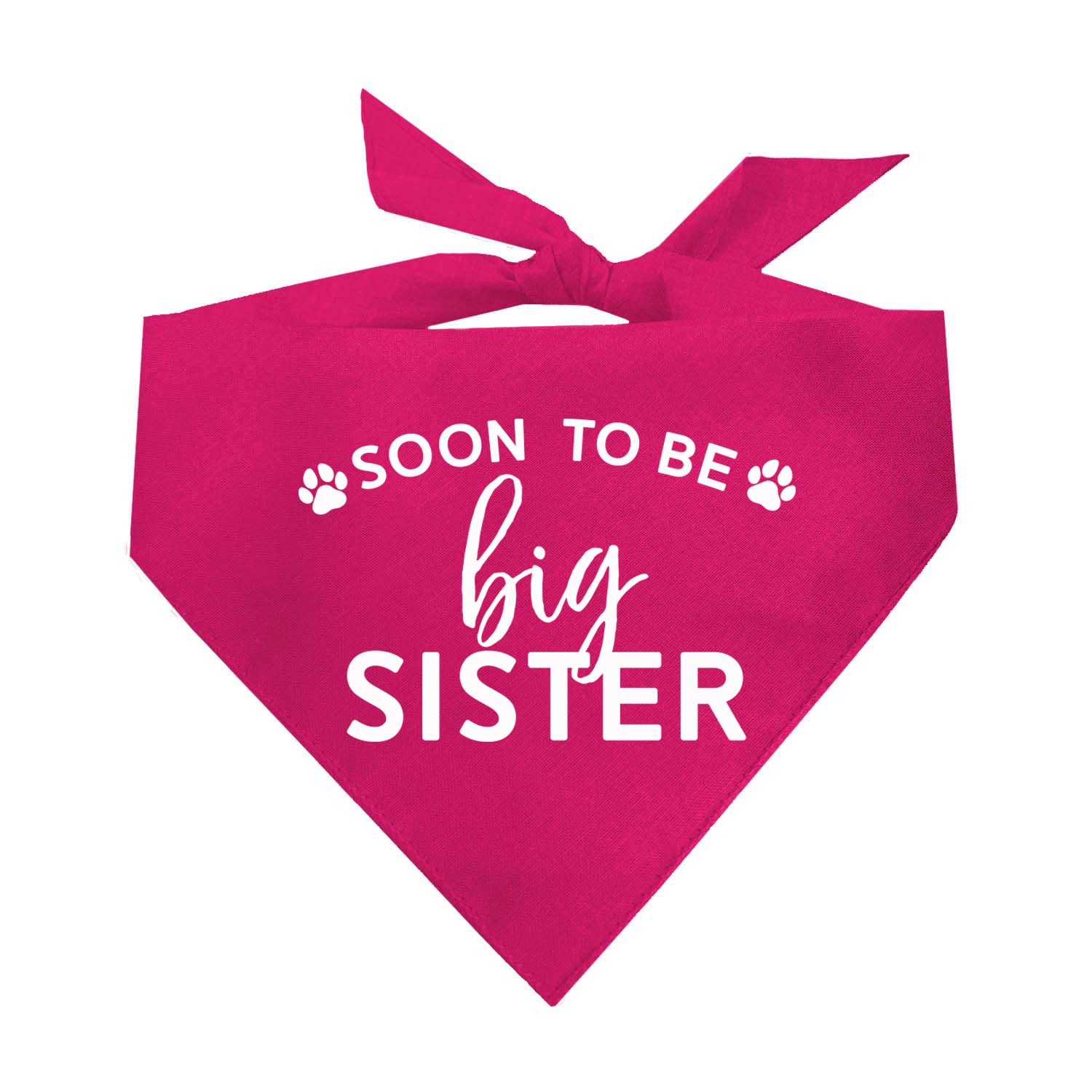 Soon to Be Big Sister Printed Dog Bandana (Assorted Colors)