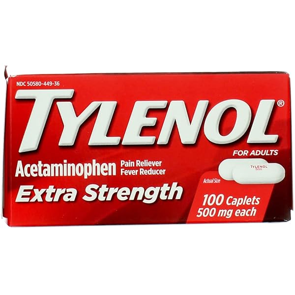 TYLENOL ACETAMINOPHEN, EXTRA STRENGTH, 500 MG, 100 COUNT