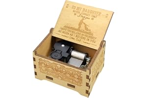 SOOHARIC Daughter Gifts from Dad, Wooden Music Box, Dad to Daughter Gifts, Suitable for Birthday/Christmas/Keepsake
