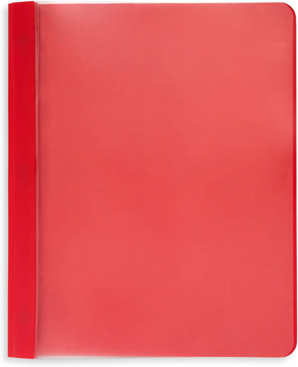 Blue Summit Supplies Assorted Color Plastic Report Covers with Prongs, 3 Prong Clear Report Cover for Presentation, School, Red, Orange, Yellow, Green, Blue, PP Plastic, 25 Pack : Office Products