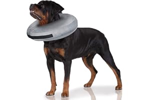 E-KOMG Dog Cone After Surgery, Protective Inflatable Collar, Blow Up Dog Collar, Pet Recovery Collar for Dogs and Cats Soft (