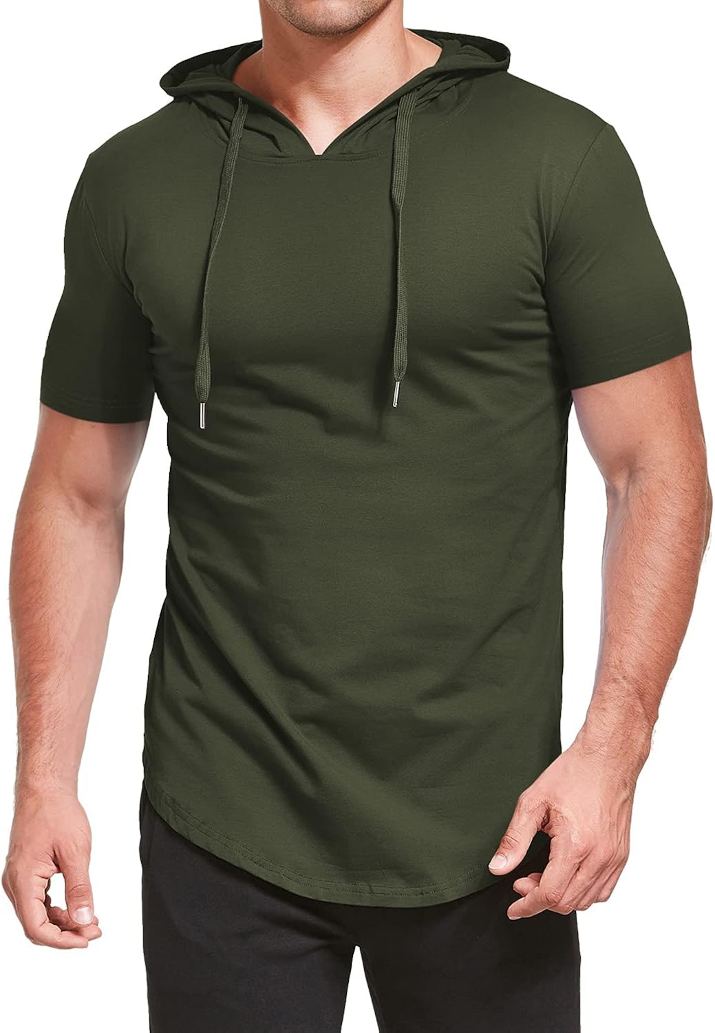 Aiyino Men's S-5X Short Sleeve Fashion Athletic Hoodies Sport Sweatshirt Hip Hop Pullover at  Men’s Clothing store