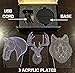 3 Pack Animals 3D Night Light Touch Table Desk Lamp, KMAcreations 7 Colors 3D Optical Illusion Lights with 3 Acrylic Flat & ABS Base & USB Cabler, Includes Wolf, Horse, and Deer
