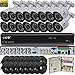 CIB Security H80P16K2T56W-16KIT 16CH 1080P Video Security DVR, 2TB HDD & 16x2.1-MP 1920TVL Night Vision Camera, White
