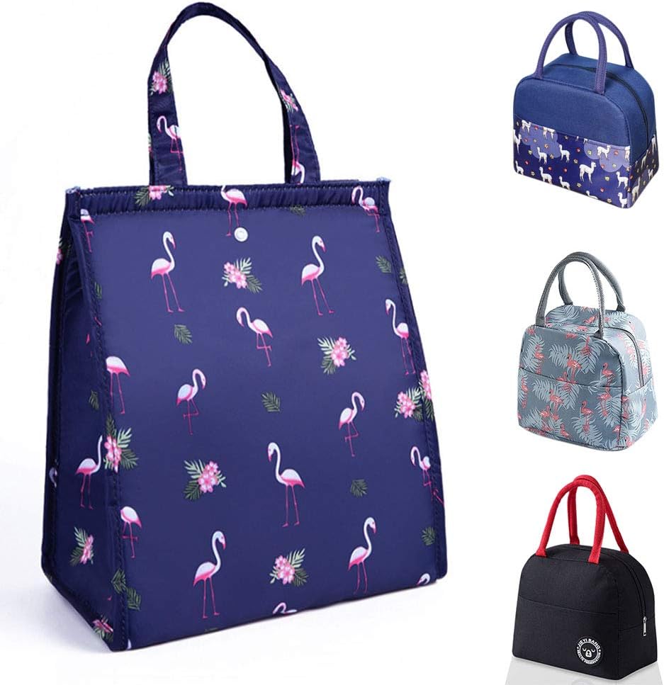 TOPSEFU Lunch Bag, Tote Bag for Women Wide Open Insulated Cooler Bag, Water-Resistant Thermal Leak-Proof Lunch Organizer for Men Girls Children Outdoor Picnic Work (Dark Blue)