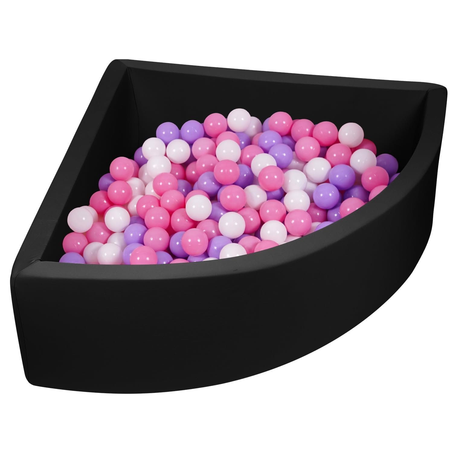 Photo 1 of UHAPPYEE Ball Pit Black,Sector Foam Ball Pits for Toddlers,Ball Pit Pool Playpen Foldable & Portable Soft Ball Pool 35.4”x 11.8”
