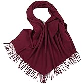SKNSOFT Wool Shawl Wraps for Women Winter Scarf Thick Travel Wrap Shawls Warm for Cold Weather Scarves for Men