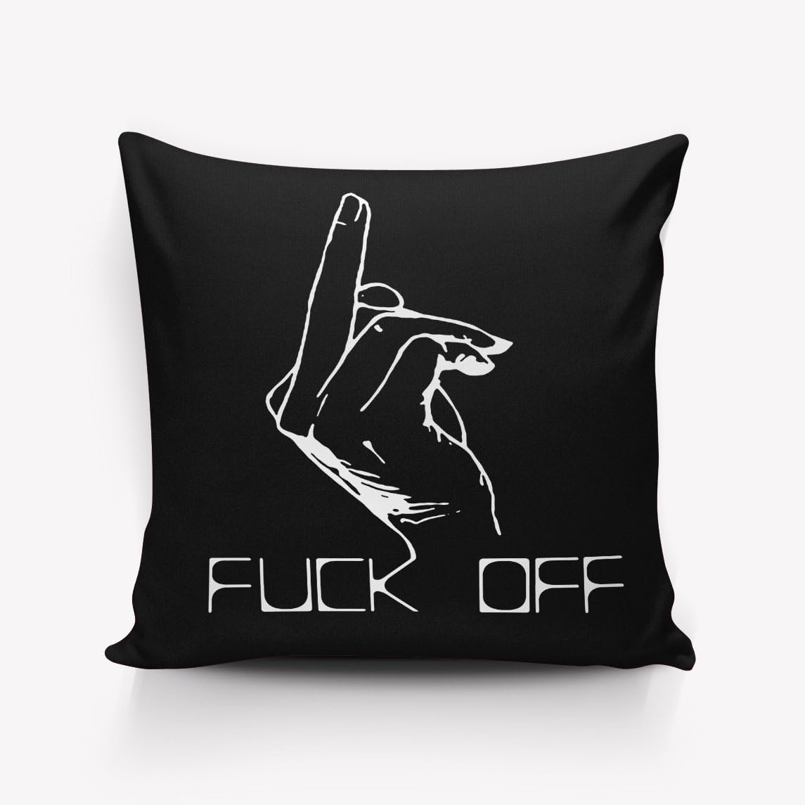 Amazon Com Fuck You Stick Figure Gesture Contempt Throw Pillow