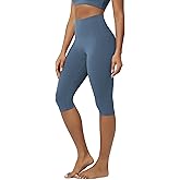 ODODOS Buttery Soft Lounge Yoga Capris for Women, 14" / 19" / 21" High Waist Capri Leggings