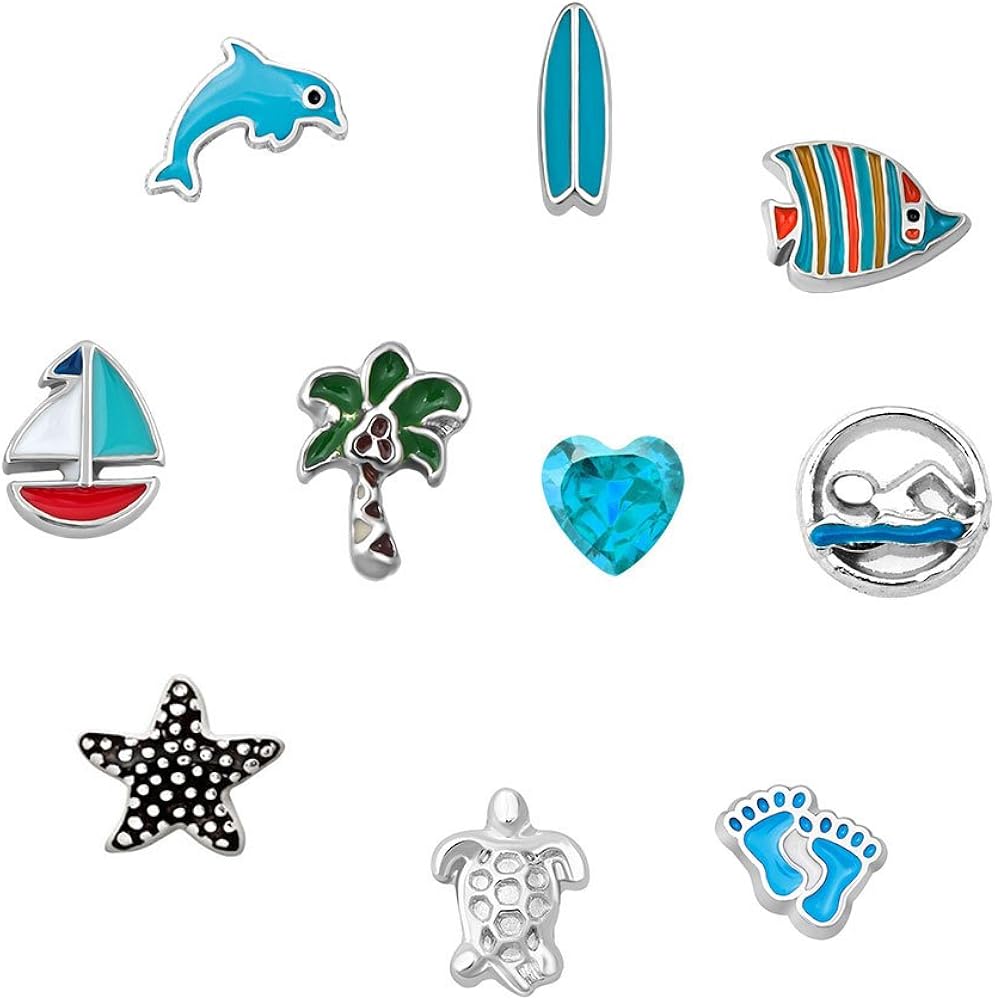 DemiJewelry Floating Charms For Glass Living Memory Lockets Necklace & Bracelet