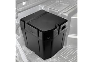 KEMIMOTO UTV Under Seat Storage Box, 37L/9.78Gal Waterproof (Fit Door) Lockable Compatible with Polaris Ranger XP 1000/Crew 2018 2019 2020 2021 2022 2023 2024 2025 Replace #2882910 Lock Not Included