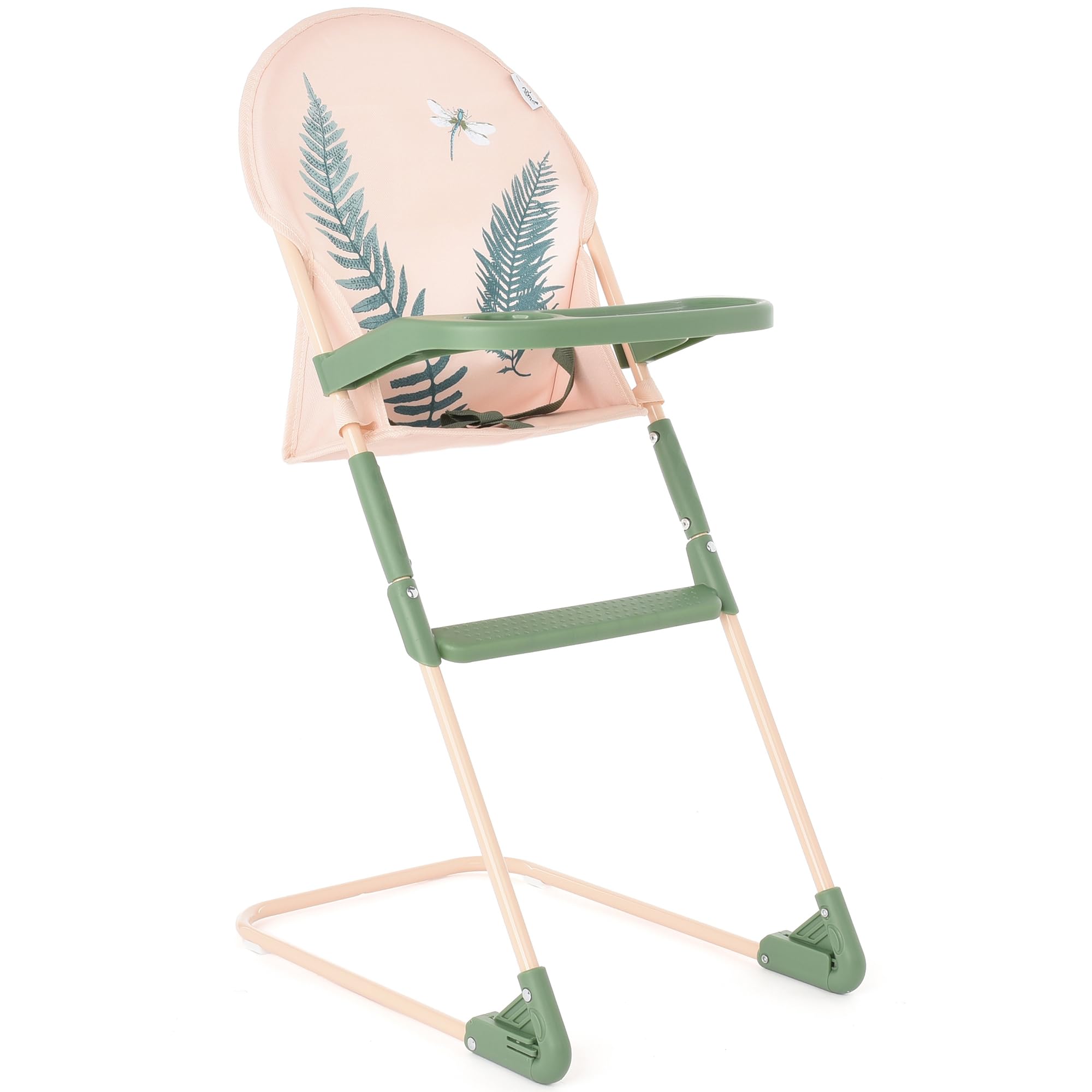 Roma Dolls High Chair - Foldable Baby Doll High Chair with Tray, Cute bear Print, Metal Frame, Fits Dolls 28-42cm, Toy Feeding Chair, Ideal, Doll Feeding Set (RHS Fern) โ image 1