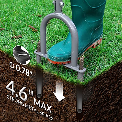 Walensee Lawn Coring Aerator, Manual Grass Dethatching Turf Plug