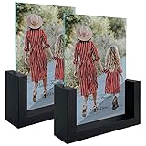 MEBRUDY 4x6 Picture Frame 2 Pack, Black Photo