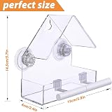 LIANGPIN Acrylic Window Bird Feeder, Extra Strong Suction Cups, Drainage Holes view 5