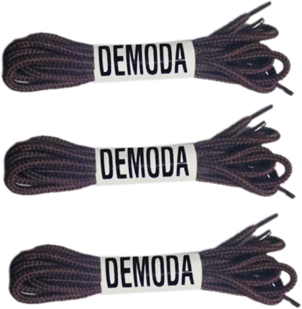 Brown Shoe Boot Laces Hiking Shoelace Pack of 3 pair- Brown color,47 inch