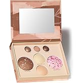 Baked Makeup Palette with Bronzer, Blush Eyeshadows Multi-Purpose Travel Compact, Velvety Smooth Finish, Neutral Pigmented Colors, Vegan Cruelty, Gift Set for Women