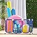 Rolling Pool Toy Storage Cart Bin 42 Inch W x 26 Inch H Easier Height For Kids Reach