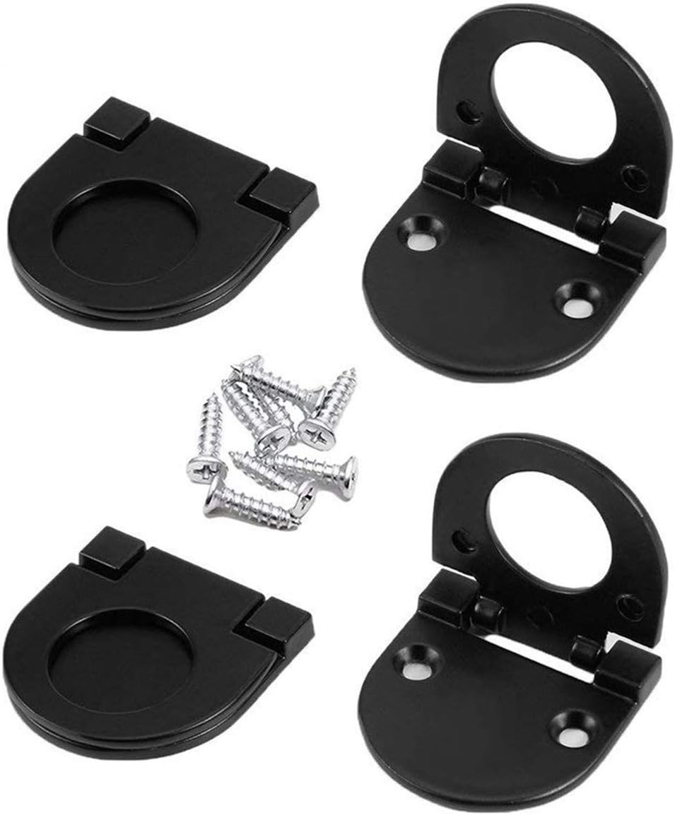 XMHF 4Pack Recessed Type Door Drawer Handle Modern Flush Ring Kitchen