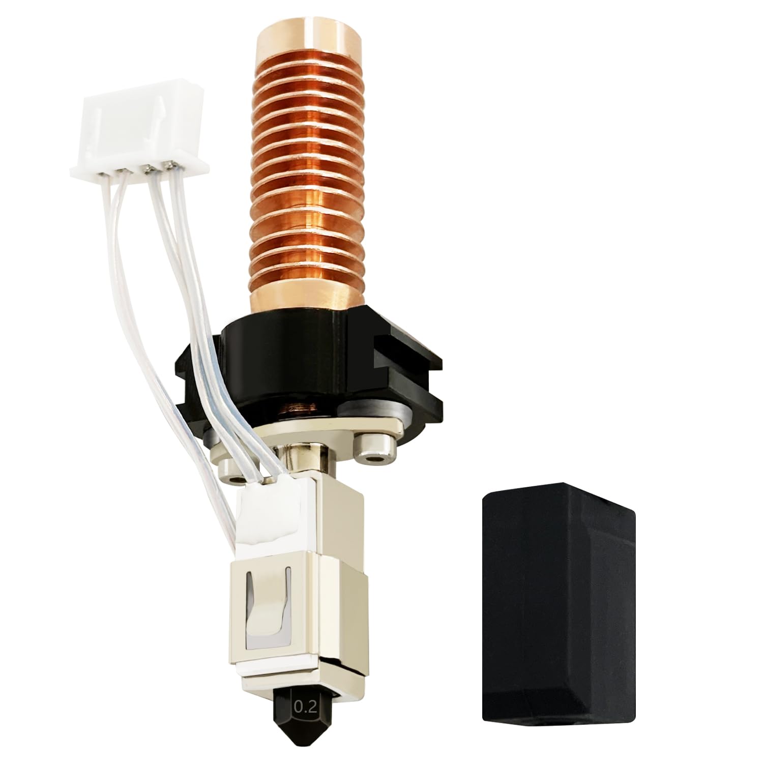 Photo 1 of HzdaDeve Upgrade 0.2MM Ceramic Hotend Kit Hardened Nozzle Hot End for Adventurer 5M Quick-Detachable Extruder for Flashforge 5M Pro Printer Accessories
