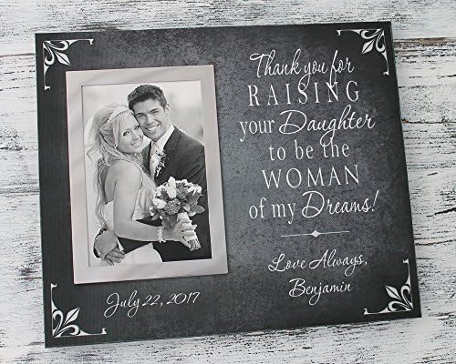 Thank you for raising your daughter to be the woman of my dreams personalized wedding picture frame mother of bride wedding gift in law wedding picture frame