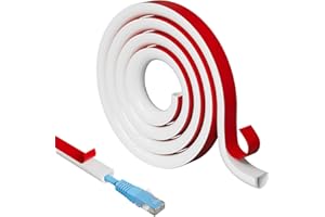 MEIYUETAOSI 118 inch Flexible Silicone Cable Raceway, Cord Cover & Hider Kit for Wall Mount TV, Cable Floor Cover, Cache fil 