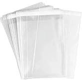 4-1/2 x 6-1/2 Inch Clear Cellophane Cello Bags-Fits A4 Envelope 4X6 Prints Photos Cards Candy Treats Cookie Clear Plastic Sle
