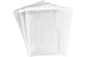 200 PCS 4 x 6 Inch Clear Cellophane Cello Bags,Thick 1.5-Mil Poly Bag-Fits 4X6 Prints Photos Cards Candy Treats Cookie Clear 