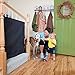 The Stair Barrier - Bannister-to-Bannister Indoor/Outdoor Baby/Pet Gate, Wide - Black, Wide