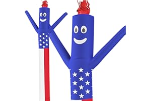 LookOurWay Air Dancers Inflatable Tube Man Attachment - 10 Feet Tall Wacky Waving Inflatable Dancing Tube Guy for Business Promotion - Blower Not Included - American Flag