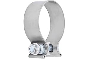 bylikeho Stainless Steel Exhaust Clamp, Narrow Band Muffler Seal,Car Accessories Narrow Band Muffler Clamp,Use for Exhaust System (3 inch)
