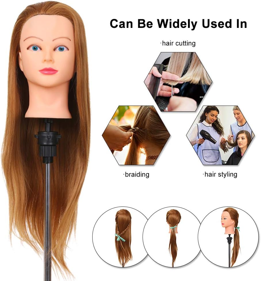 Anself Trépied Support à Cheveux Coiffure Formation Tête Moule Mannequin Titulaire Salon Pince à