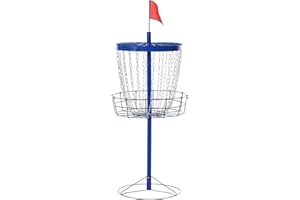 Soozier 24-Chain Portable Practice Basket for Disc Golf Target Stand Easy Assembly & Lightweight Basket w/Carry Bag