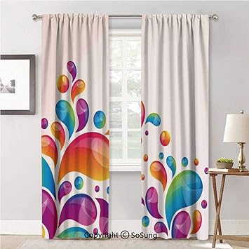 Amazon Com Rwnfa Window Curtains For Bedroom Privacy Cute