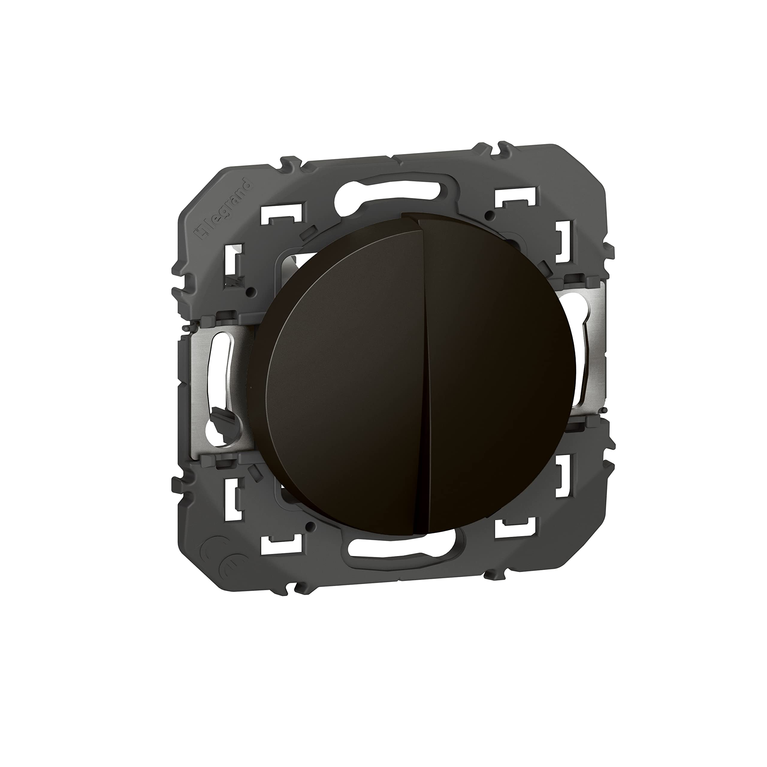Legrand - Dooxie 10AX 250V~ Double Switch or Two-Way Switch Black Finish - Blister Pack