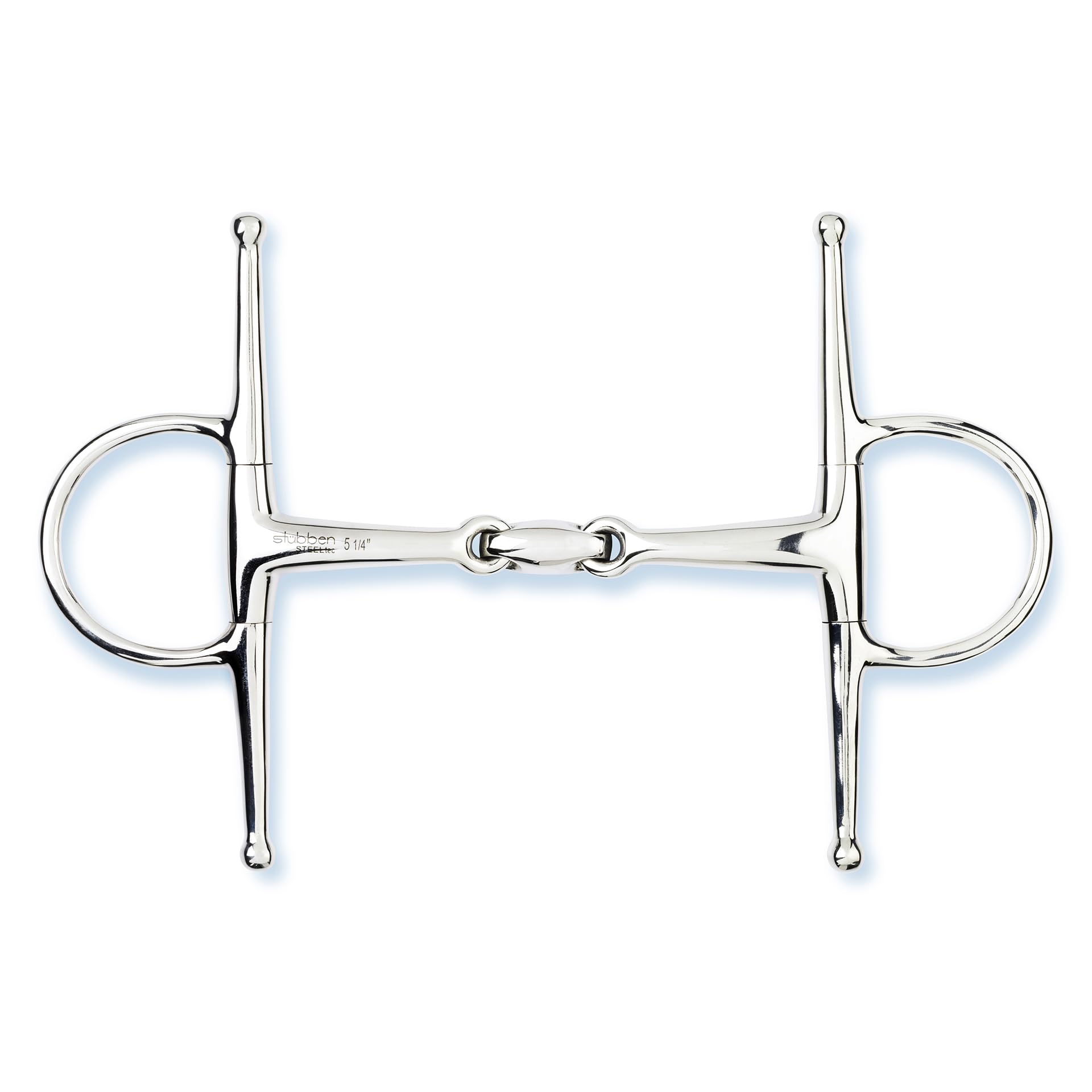 Stübben 2271 Easy Control Full Cheek Snaffle double broken - 5 1/4"·13,5cm - 14 mm - stainless steel