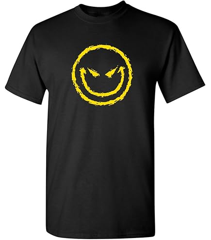 Evil Smiling Face with Yellow Devilish Smile Cool Retro Sarcastic